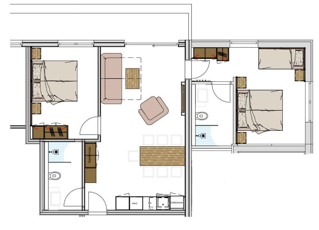 Appartement Pension Strolz ビヒルバッハ エクステリア 写真